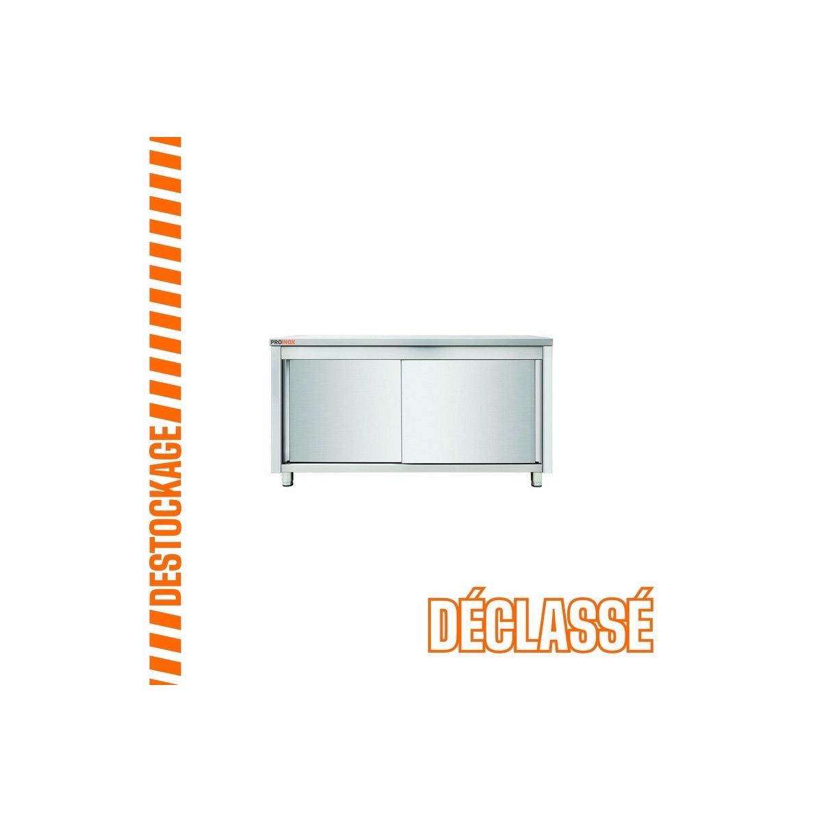 Meuble Bas Inox Central Portes Coulissantes X X Mm